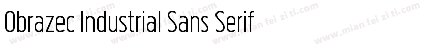 Obrazec Industrial Sans Serif Font字体转换